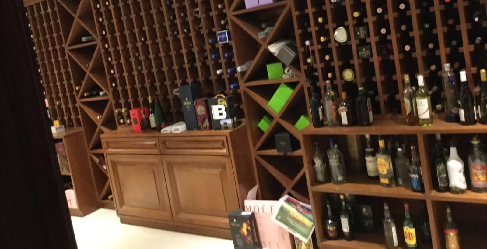 Custom display cabinet and wine storage